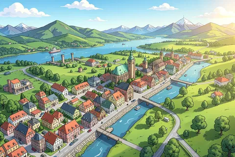 AI generated map illustrations example