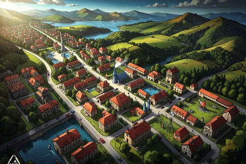 AI generated map illustrations example