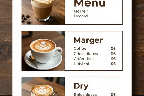 AI generated menu designs example