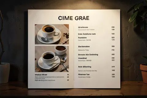 AI generated menu designs example