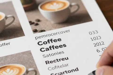 AI generated menu designs example