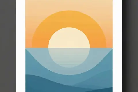 AI generated minimalist posters example