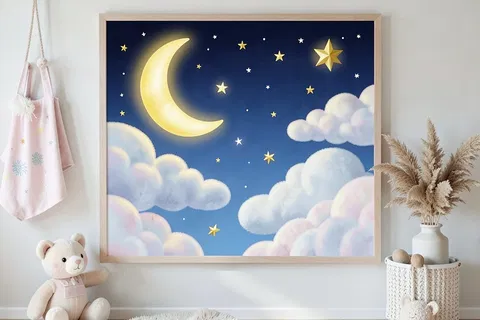 AI generated nursery art example