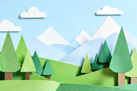 AI generated paper cutout art example