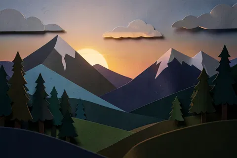 AI generated paper cutout art example