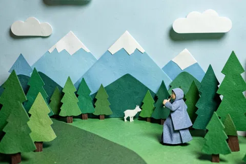 AI generated paper cutout art example