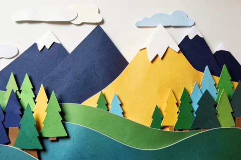 AI generated paper cutout art example