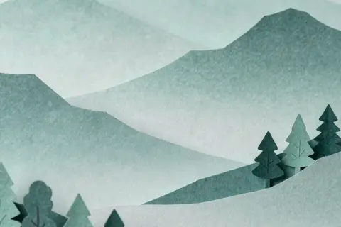 AI generated paper cutout art example