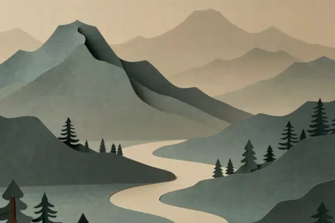AI generated paper cutout art example