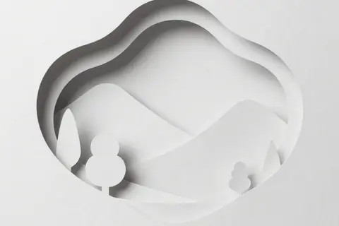 AI generated paper cutout art example