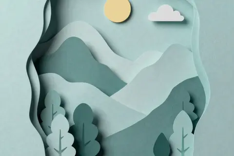AI generated paper cutout art example