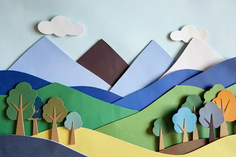 AI generated paper cutout art example