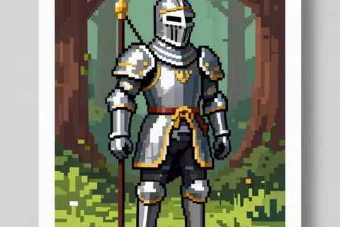 AI generated pixel art example