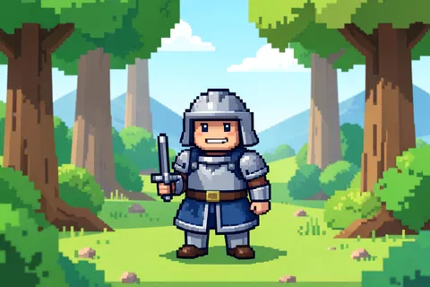 AI generated pixel art example