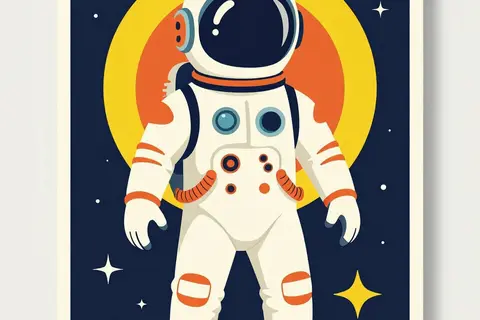AI generated retro posters example