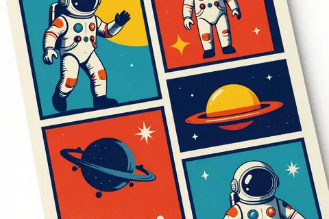 AI generated retro posters example