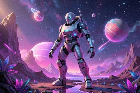 AI generated sci-fi art example
