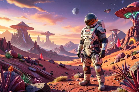 AI generated space explorers example