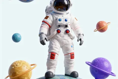 AI generated space explorers example