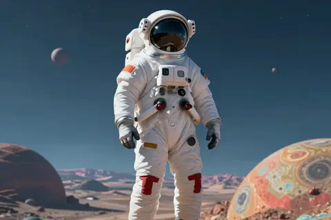 AI generated space explorers example