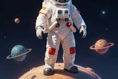 AI generated space explorers example