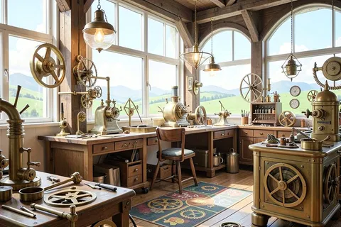 AI generated steampunk art example