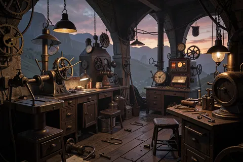 AI generated steampunk art example
