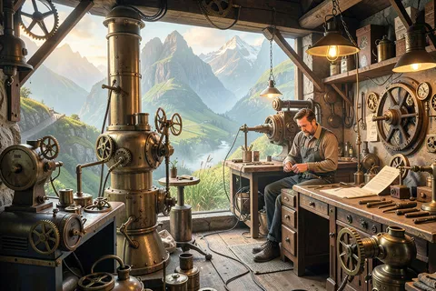 AI generated steampunk art example