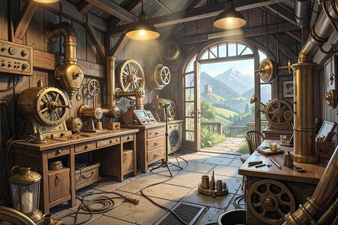AI generated steampunk art example