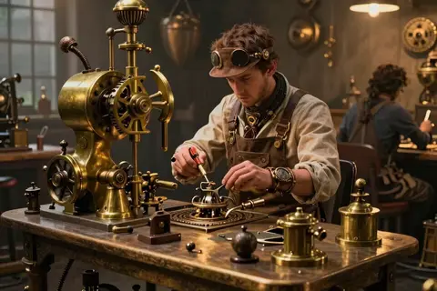 AI generated steampunk art example