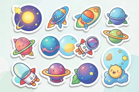 AI generated sticker packs example