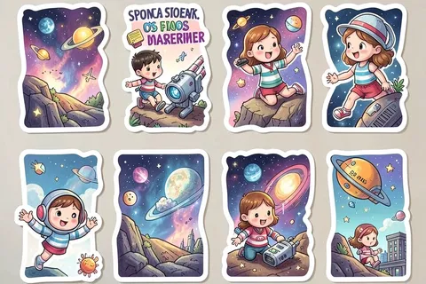 AI generated sticker packs example