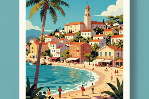 AI generated travel posters example