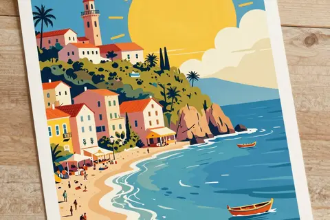 AI generated travel posters example