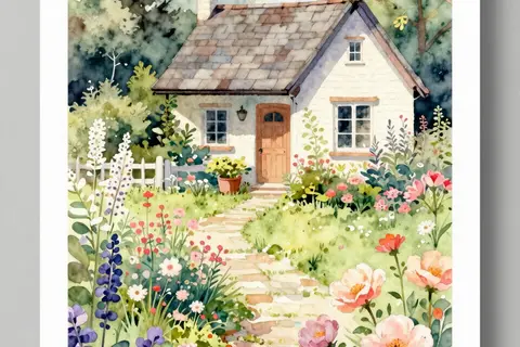 AI generated watercolour art example