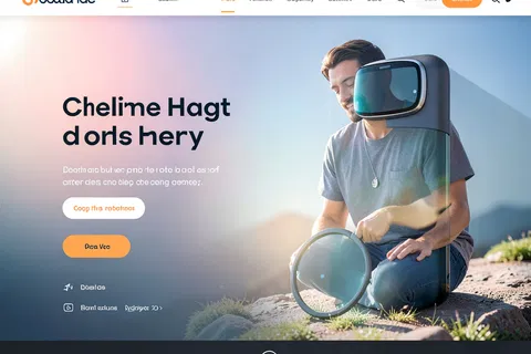 AI generated website hero images example