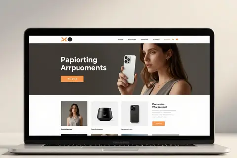AI generated website hero images example