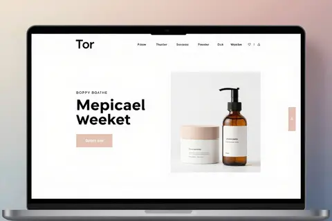 AI generated website hero images example