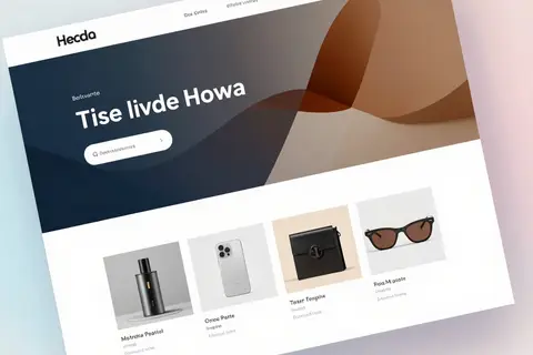 AI generated website hero images example