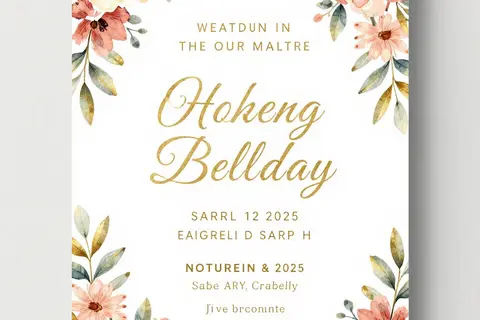 AI generated wedding invites example
