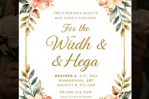 AI generated wedding invites example