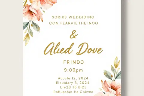 AI generated wedding invites example