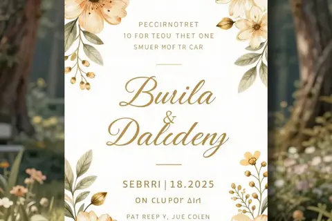 AI generated wedding invites example