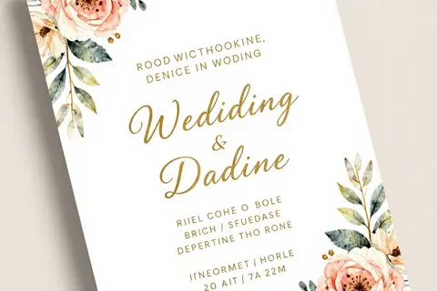 AI generated wedding invites example