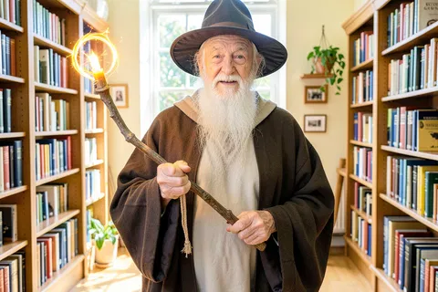 AI generated wizard art example