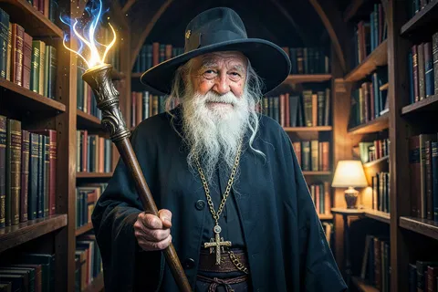 AI generated wizard art example