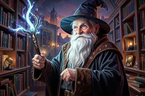 AI generated wizard art example