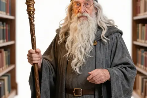 AI generated wizard art example