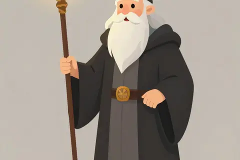 AI generated wizard art example