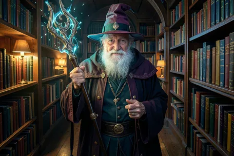 AI generated wizard art example
